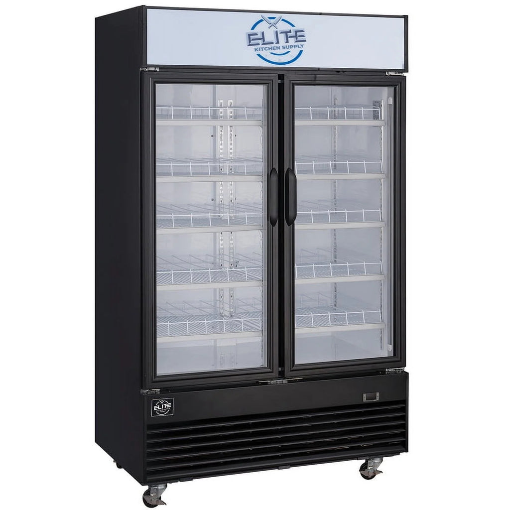 47 in. Two Glass Door Upright Merchandiser Refrigerator 34.4 Cu. Ft. Q182