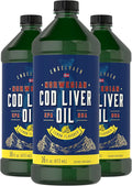 Cod Liver Oil Liquid Lemon Flavor 16 fl oz Pack of 3 G79394