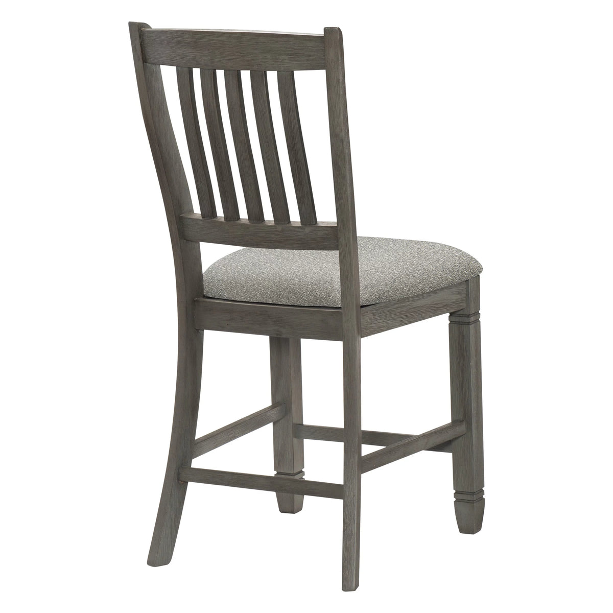 Antique Gray Counter Height Wooden Chairs 2Pc Set U504117