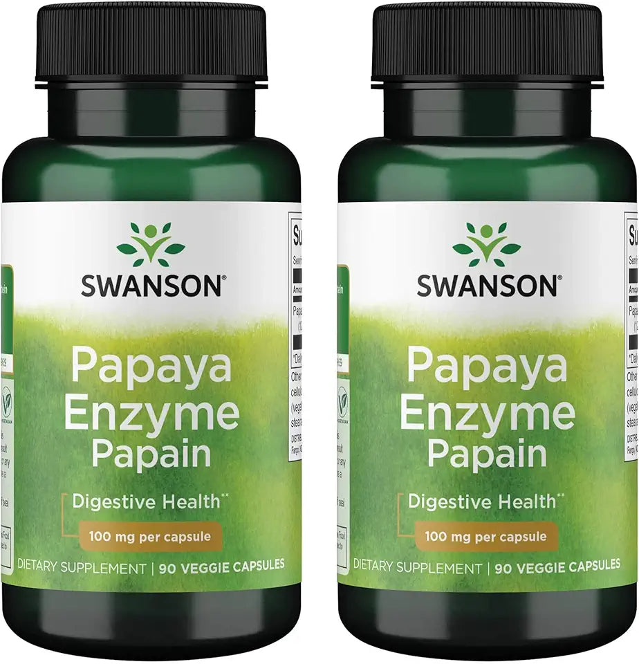 Papaya Enzyme Papain 100 mg 90 Veg Caps 2 Pack I695826
