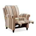 Brown and Black Woven Stripe Recliner Chair G8926