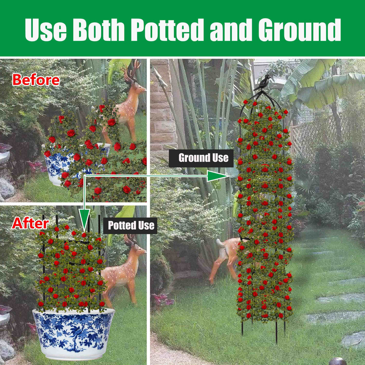 6 FT Metal Garden Trellis 2 Pack A270305