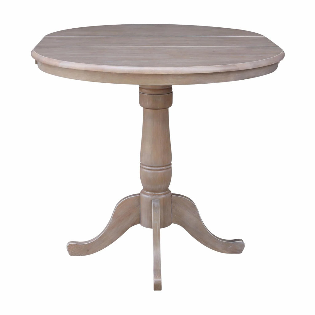 36" Round Top Pedestal Table with 12" Leaf U6362