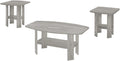 Grey Laminate 3Pcs Coffee End Side Table Z2011