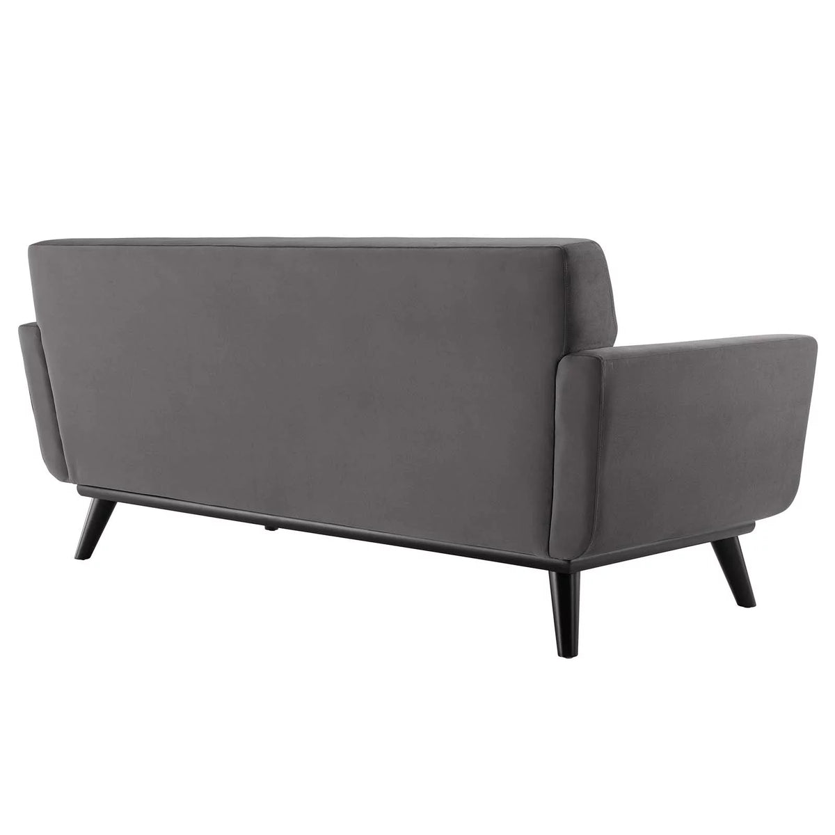Gray Channel Tufted Performance Velvet Loveseat I829809