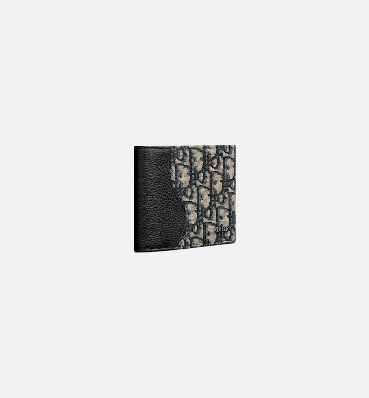 Black Grained Calfskin Bifold Card Holder S7218