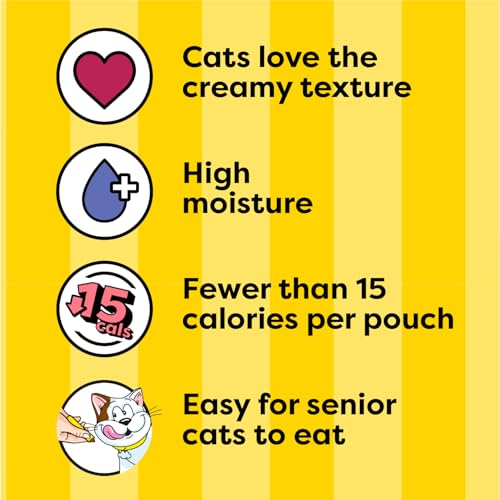Squeezable Wet Cat Treats with Salmon, 0.42 oz, 44 Count D328