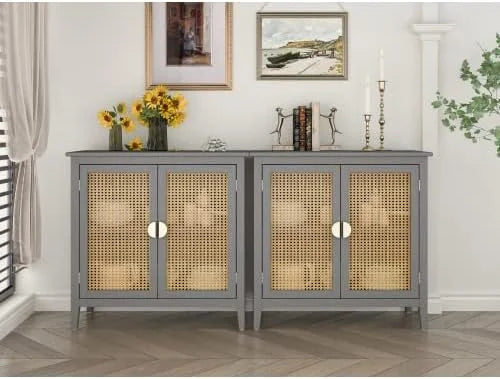 Rattan Decorated Doors Sideboards C976