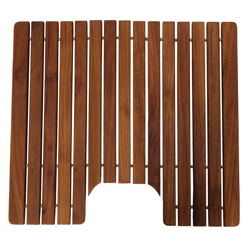 Solid Teak Wood Toilet Mat 20 x 18 R877112