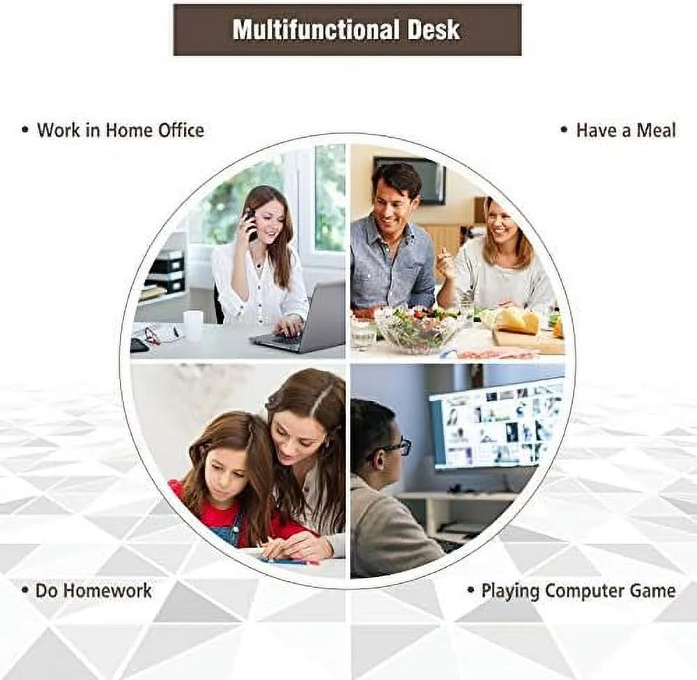 White Corner Desk with Drawer and Shelves Q48461