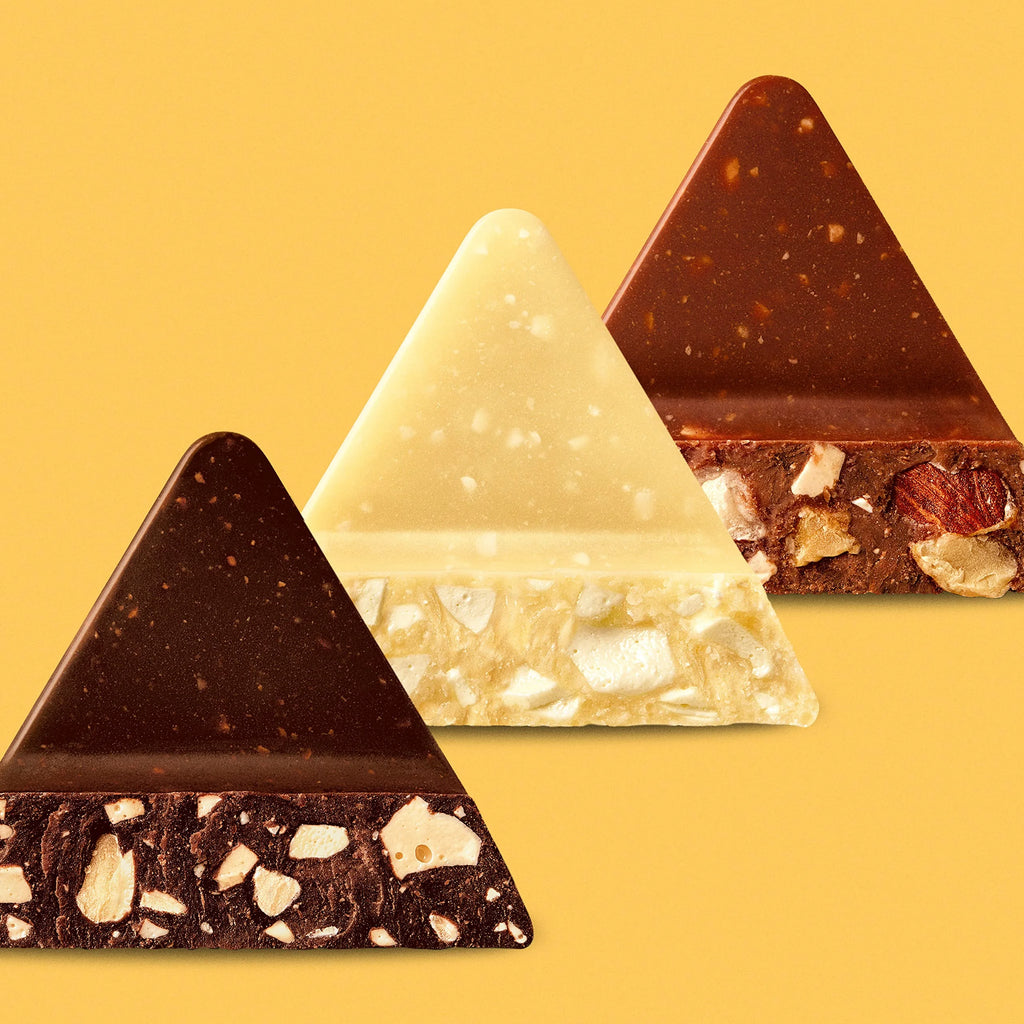 Dark White Milk Chocolate Candy Bars with Honey & Almond Nougat 12.1 Oz O959