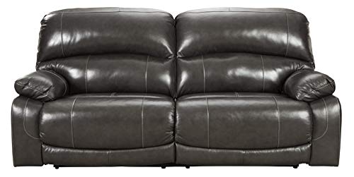 Dark Brown Faux Leather Double Reclining Sofa Q759