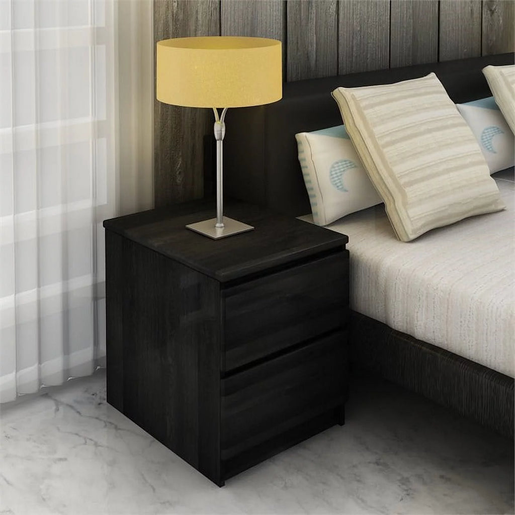 Black 6 Drawer Dresser 5 Drawer Chest and Two Nightstands 4 Piece Set O955676