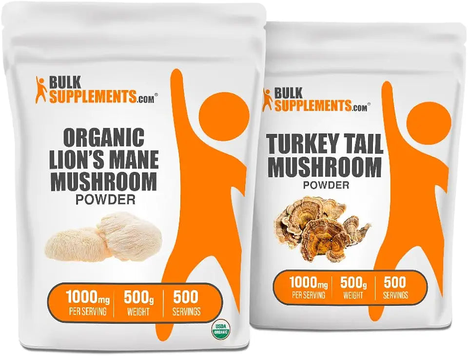Organic Lion's Mane Mushroom Extract + Turkey Tail Mushroom Extract P7256