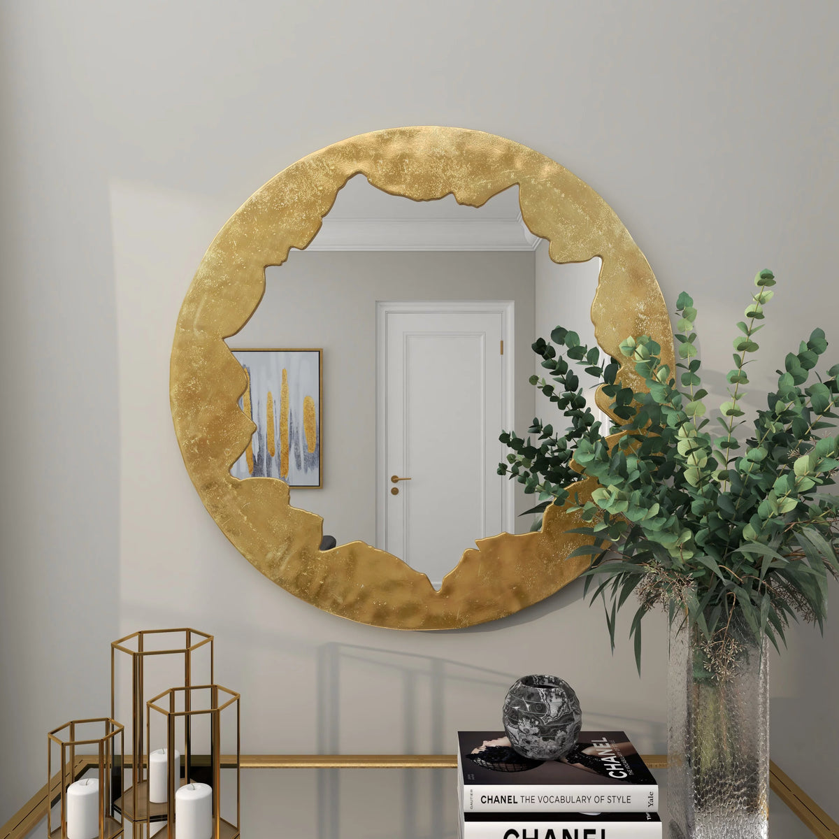 36" x 36" Gold Handmade Wall Mirror B2644