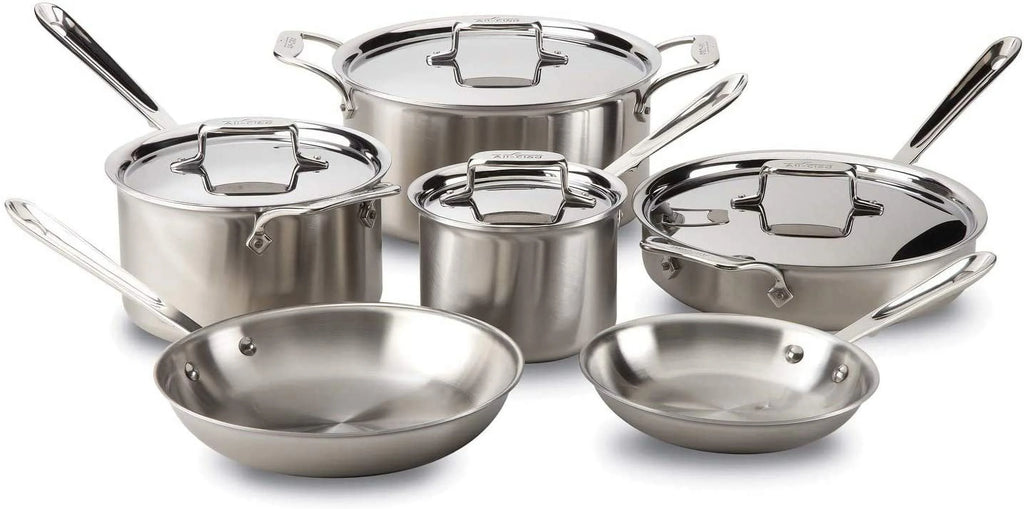 5-Ply Brushed Stainless Steel 14 Piece Cookware Set G2732