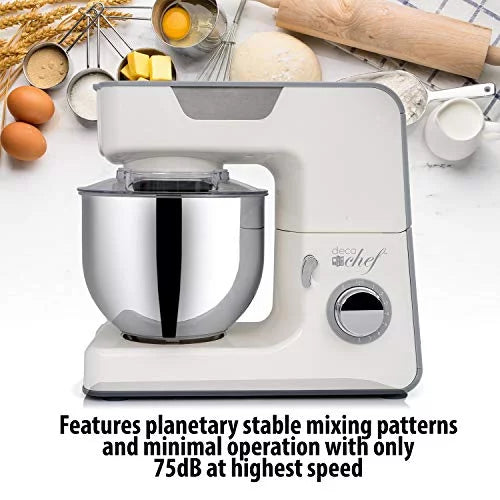 550W 8-Speed Kitchen Stand Mixer with Stainless Steel Bowl O13540