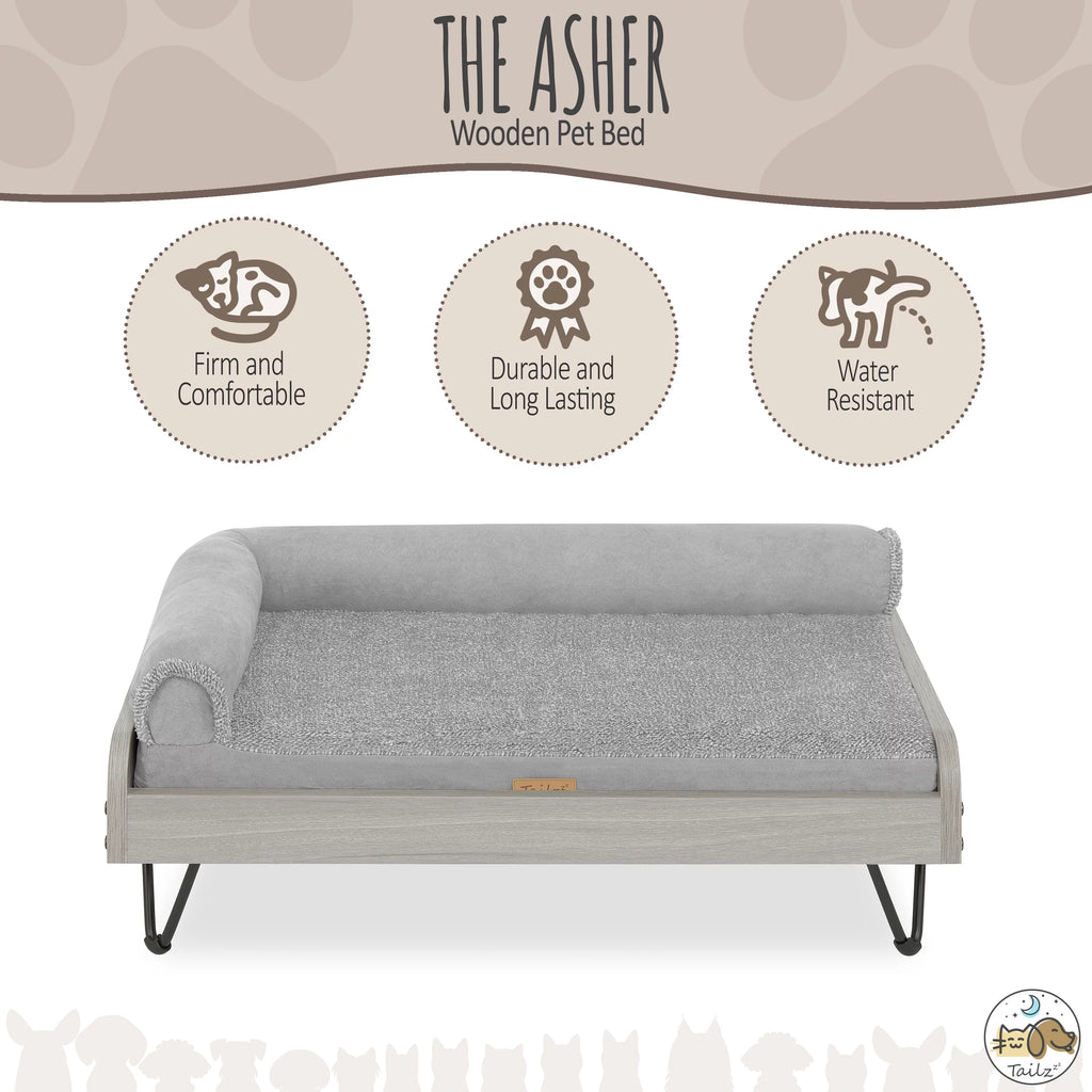 Wooden Pet Bed with Mattress U8658