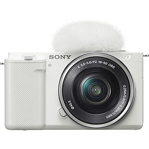 White Mirrorless Camera with 16-50mm Lens Z790265
