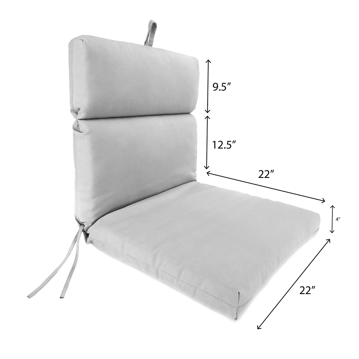 Beige Leaves Rectangular Outdoor Chair Cushion with Ties D1416