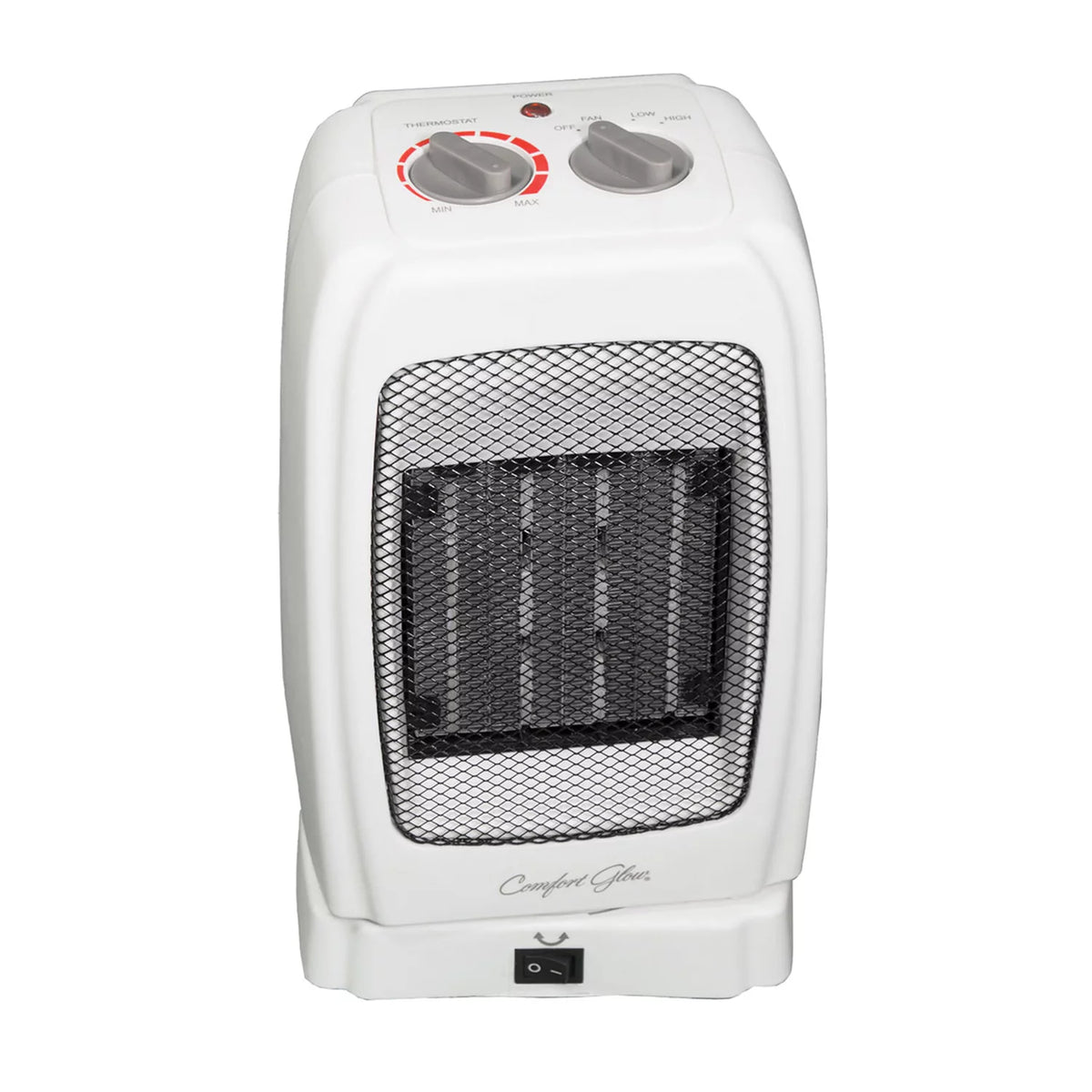 White Portable Oscillating Ceramic Fan Heater with Thermostat D98501