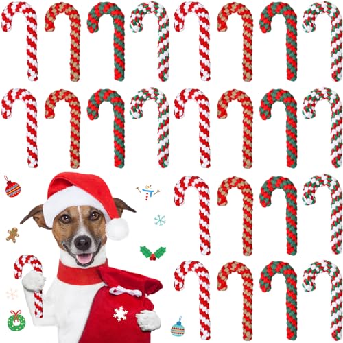 24 Pieces Christmas Dog Rope Toys K9706