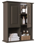 Wooden Wall Mounted Cabinet with LED and Adjustable Shelf W891