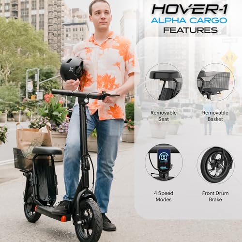 Foldable Electric Scooter with 300W Motor, 12” Tires, 15 Mile Range V1776