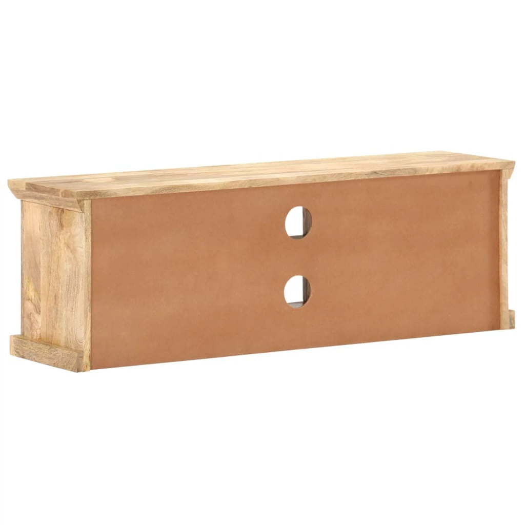 Mango Wood TV Stand with 2 Steel Doors M12156