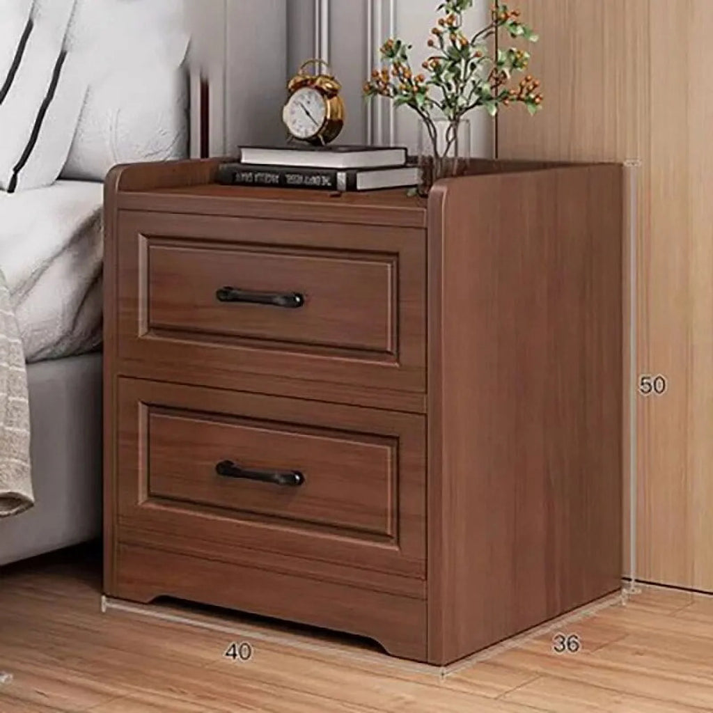 White Modern Nightstand with Drawers X880
