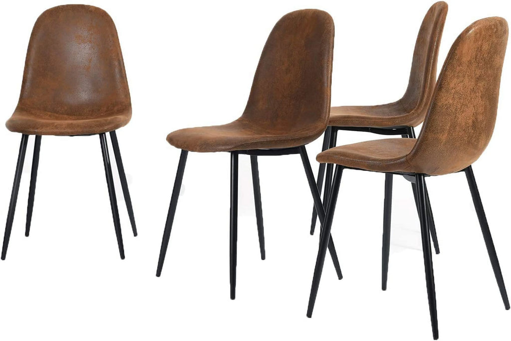 Suede Upholstered Dining Chair Set Of 4 X249