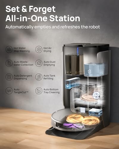 Robot Vacuum and Mop Combo with Extendable Pad A10777