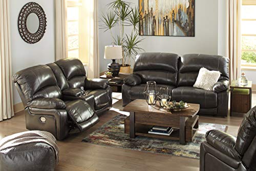 Dark Brown Faux Leather Double Reclining Sofa Q759