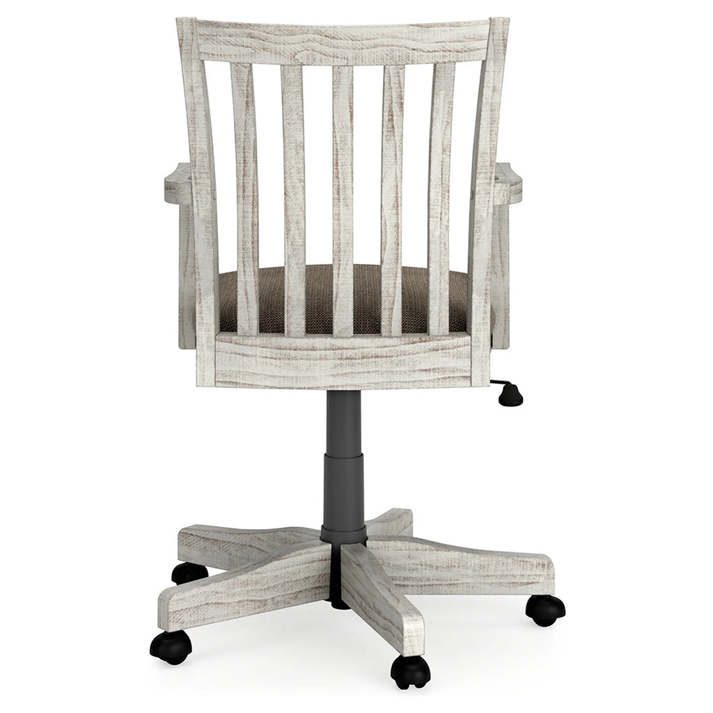 23 Inch Antique White Swivel Home Office Chair K514333