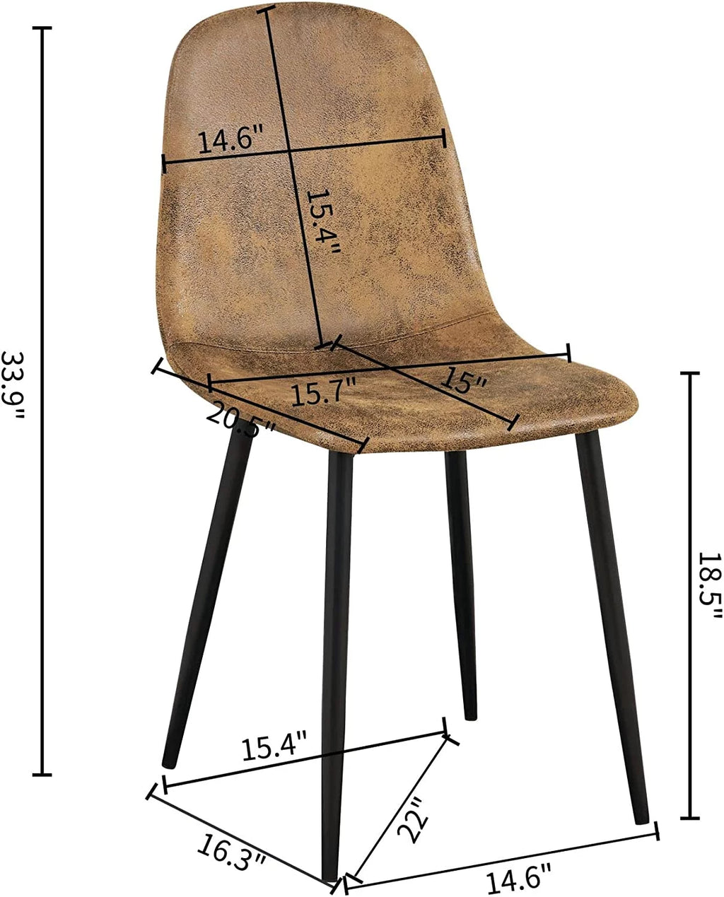 Suede Upholstered Dining Chair Set Of 4 X249