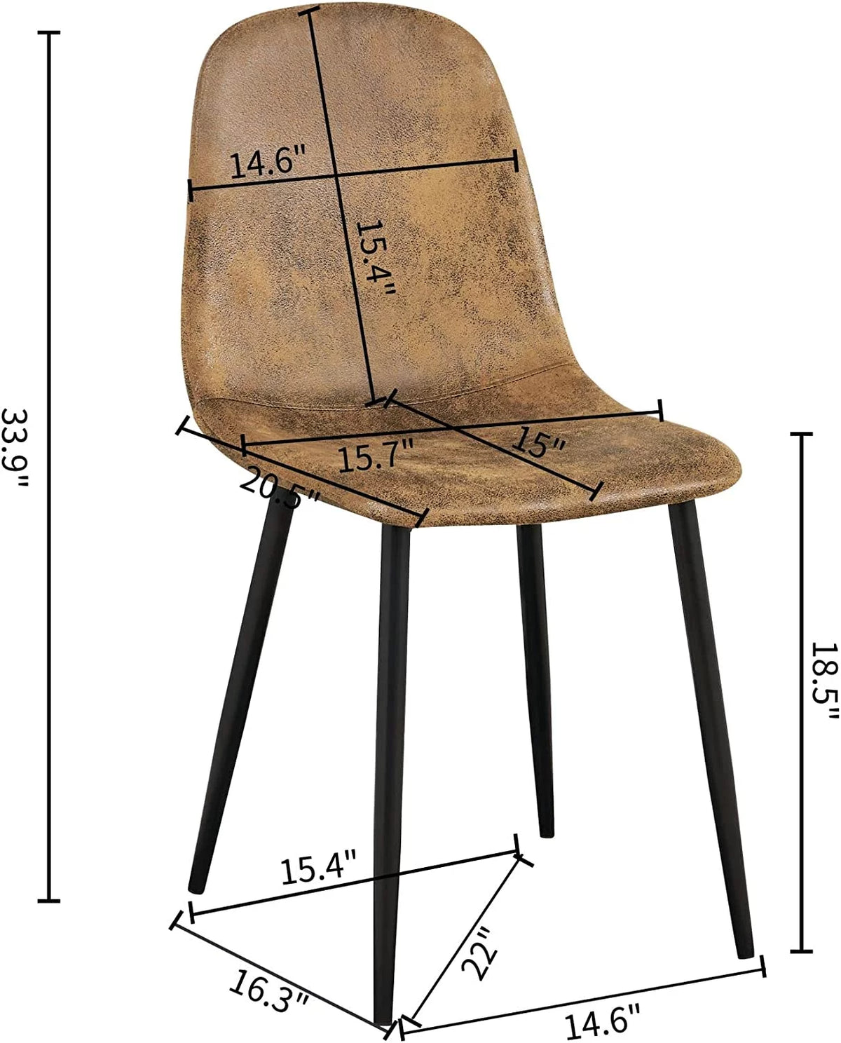 Suede Upholstered Dining Chair Set Of 4 X249