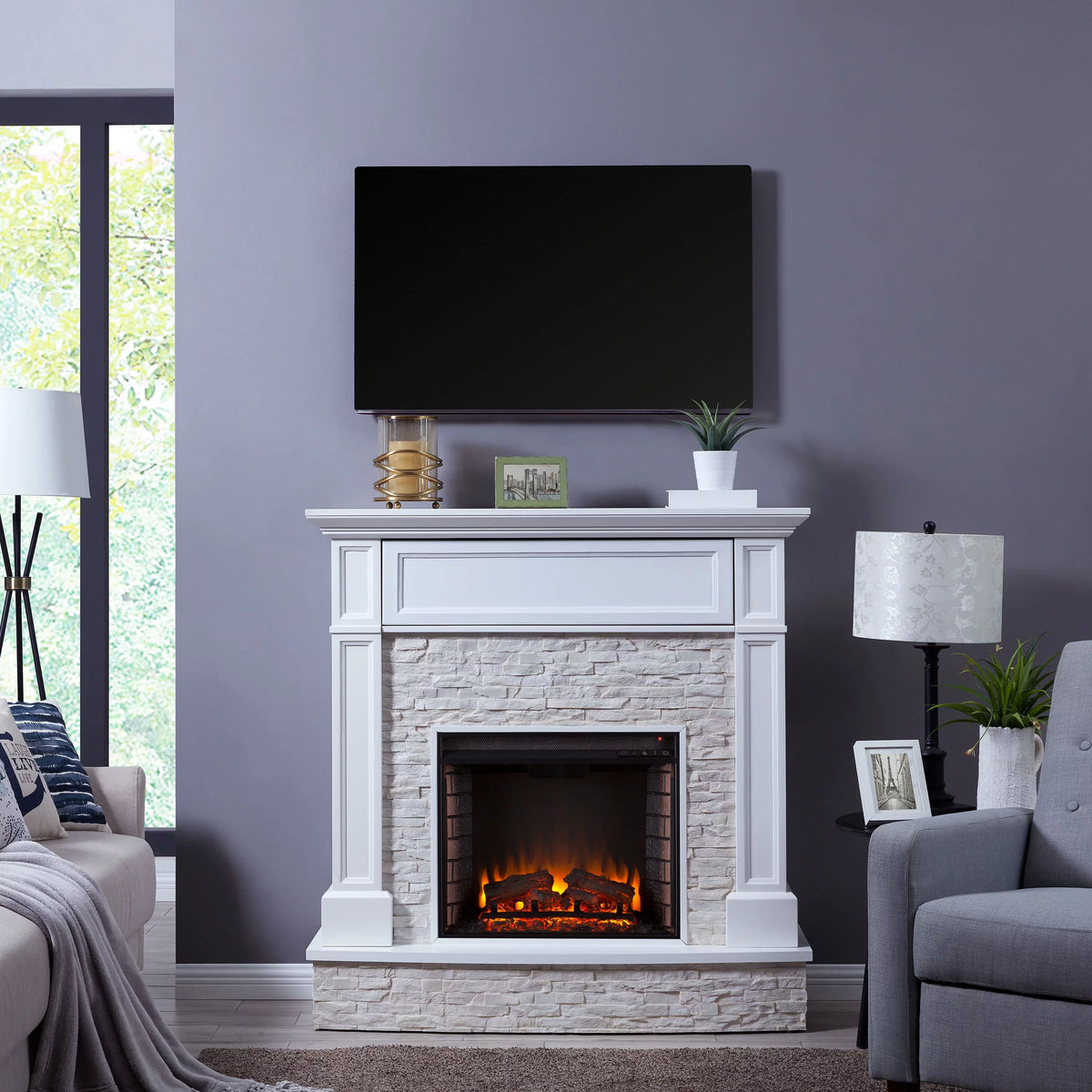 Indoor Media Fireplace W1898