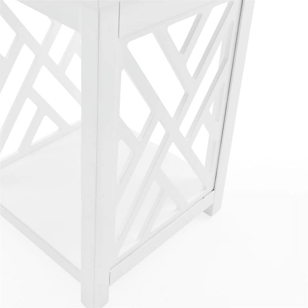 White Wood Coffee Table and Two End Tables D948443