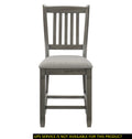 Antique Gray Counter Height Wooden Chairs 2Pc Set U504117