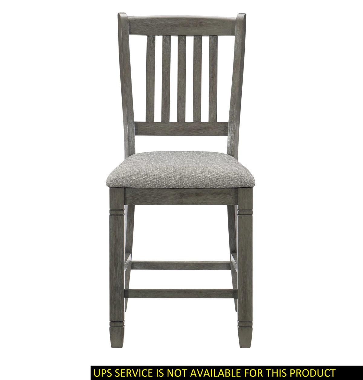 Antique Gray Counter Height Wooden Chairs 2Pc Set U504117