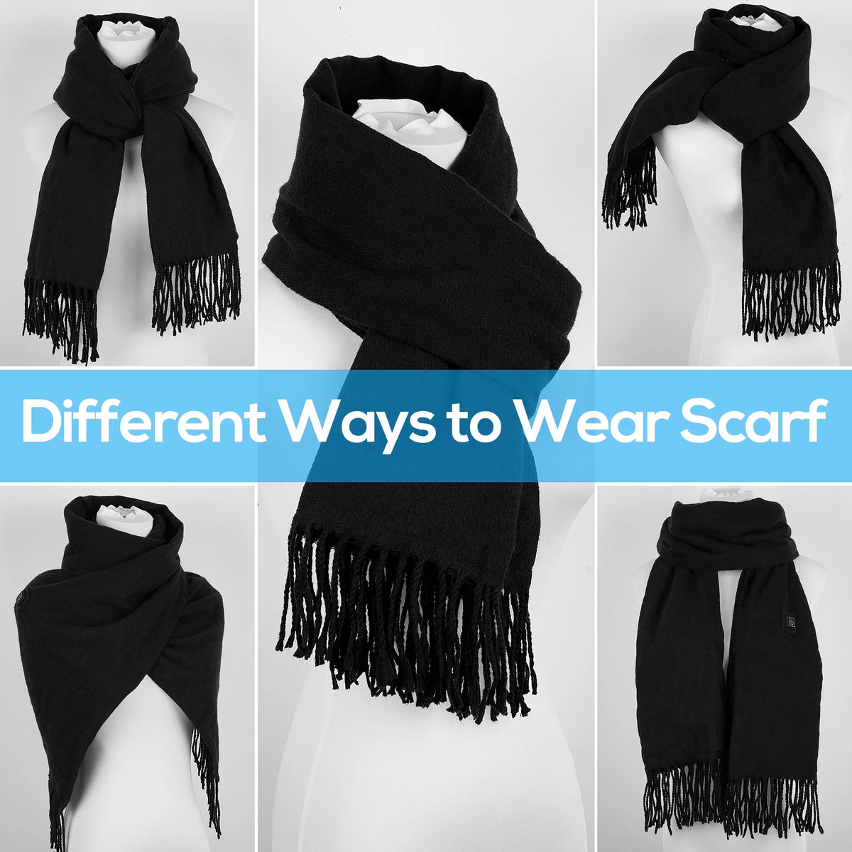 Heated Scarf Black H380