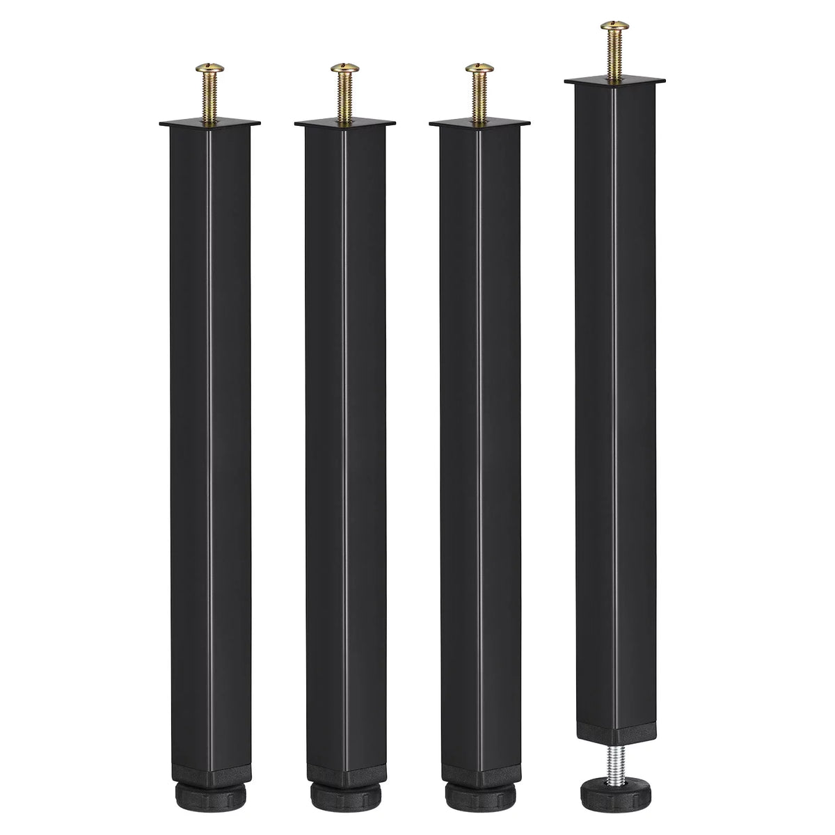 Adjustable Height Bed Frame Support Legs 4 Pack Black H52302