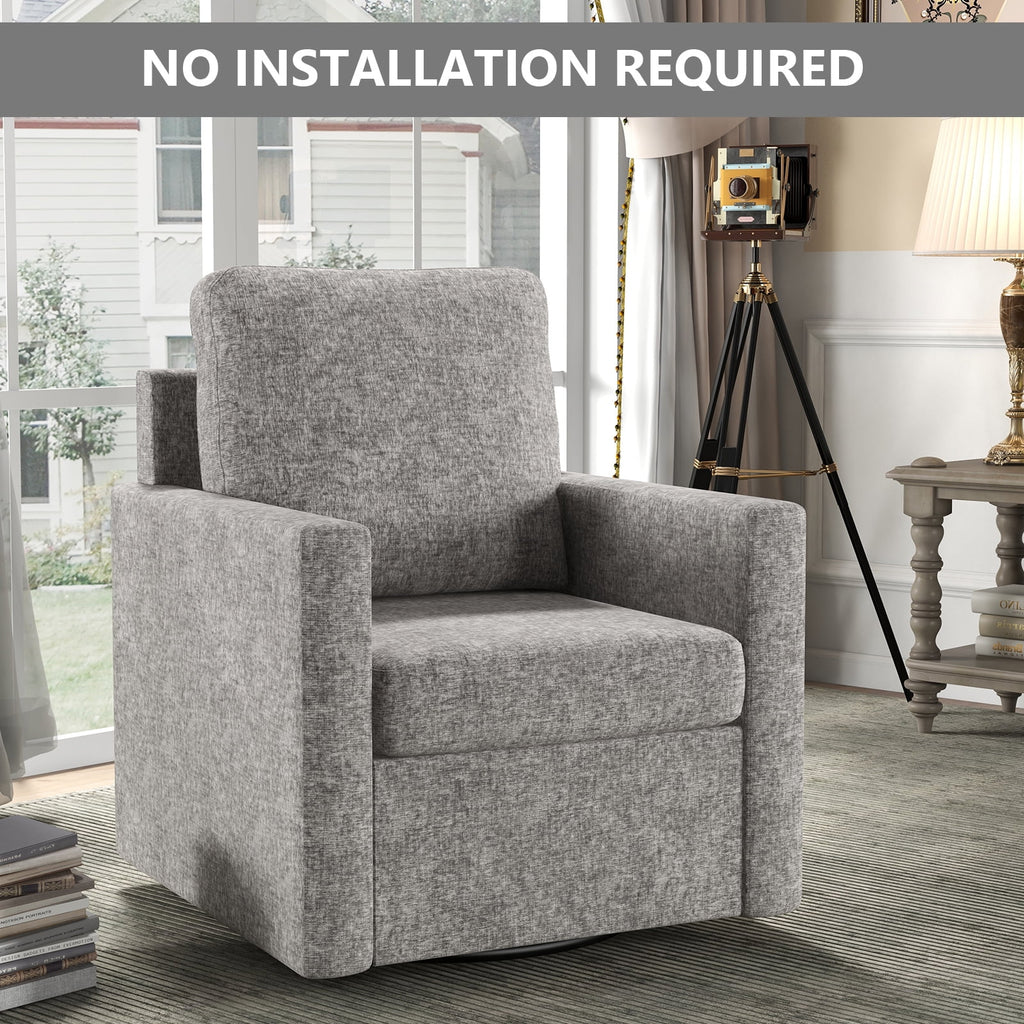 Light Gray Sherpa Accent Chair Y100480