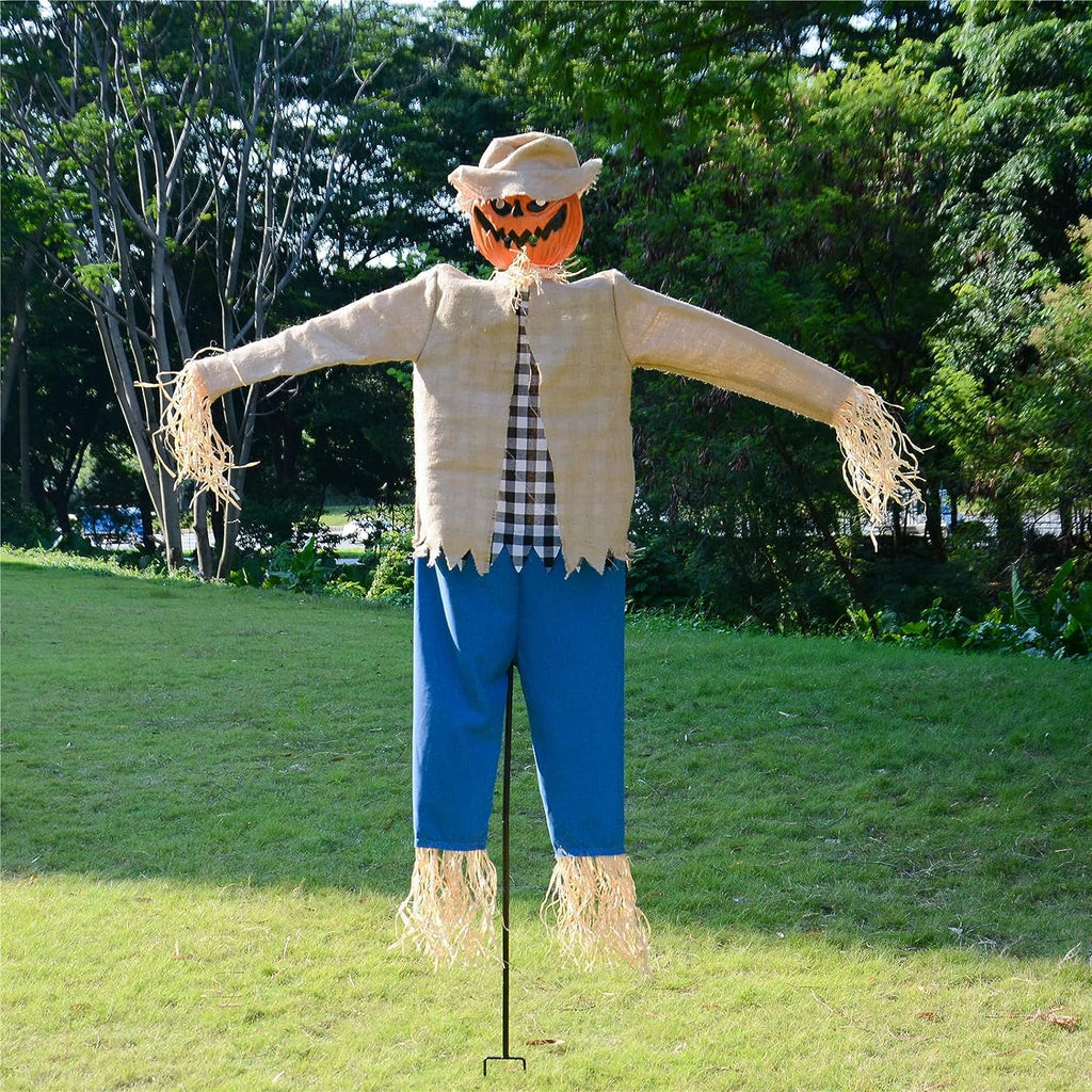 7.5 Feet Halloween Scarecrow Ghost Decorations with Metal Stand W90209