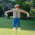 7.5 Feet Halloween Scarecrow Ghost Decorations with Metal Stand W90209
