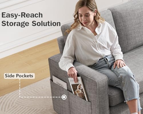Dark Grey Sleeper Sofa Bed with Reversible Storage Chaise R94815