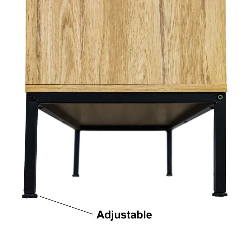 Modern Sideboard Buffet with Wavy Grain Doors Z665