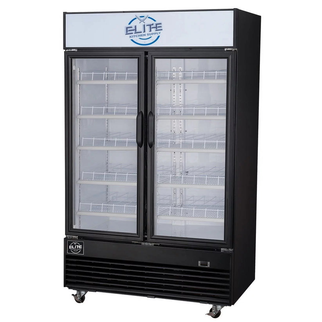 47 in. Two Glass Door Upright Merchandiser Refrigerator 34.4 Cu. Ft. Q182